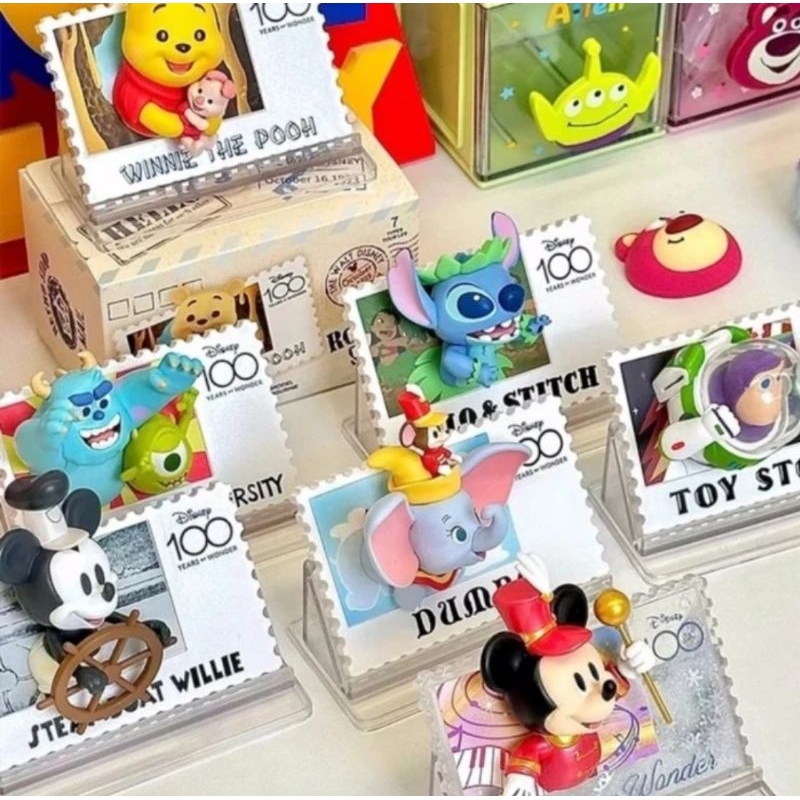 BISA PILIH OPEN BOX BLIND BOX DISNEY RETRO STAMP STITCH BUZZ LIGHTYEAR FIGURE BLINDBOX BB DISNEY SEL