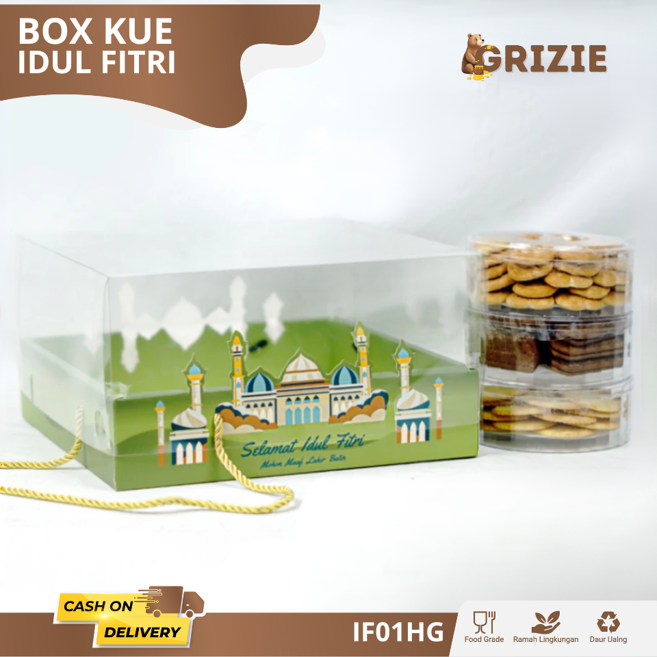 

Box Mika Lebaran / Kotak Kue Lebaran / Box Hampers Lebaran / Mika Box Lebaran / Kotak Hampers Idul Fitri I IF01HG