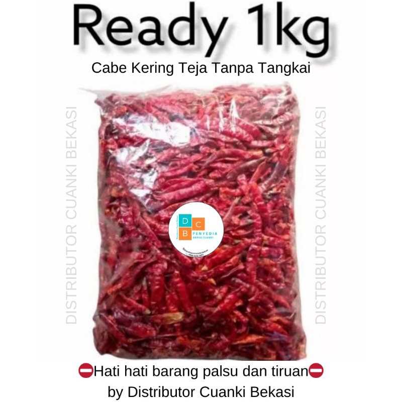 

cabe kering 1 kg asli teja tanpa tangkai