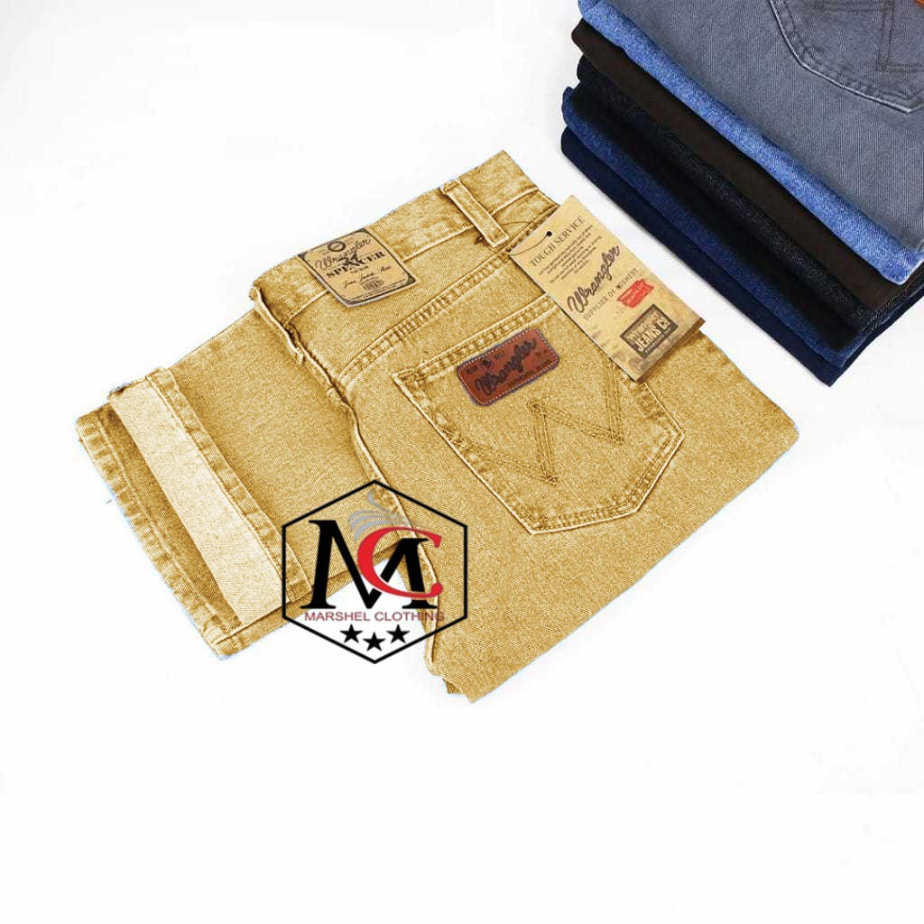 CELANA PANJANG JEANS WRANGLER CREAM ORIGINAL BRAND100% UKURAN JUMBO BIG SIZE ( 28-38 )