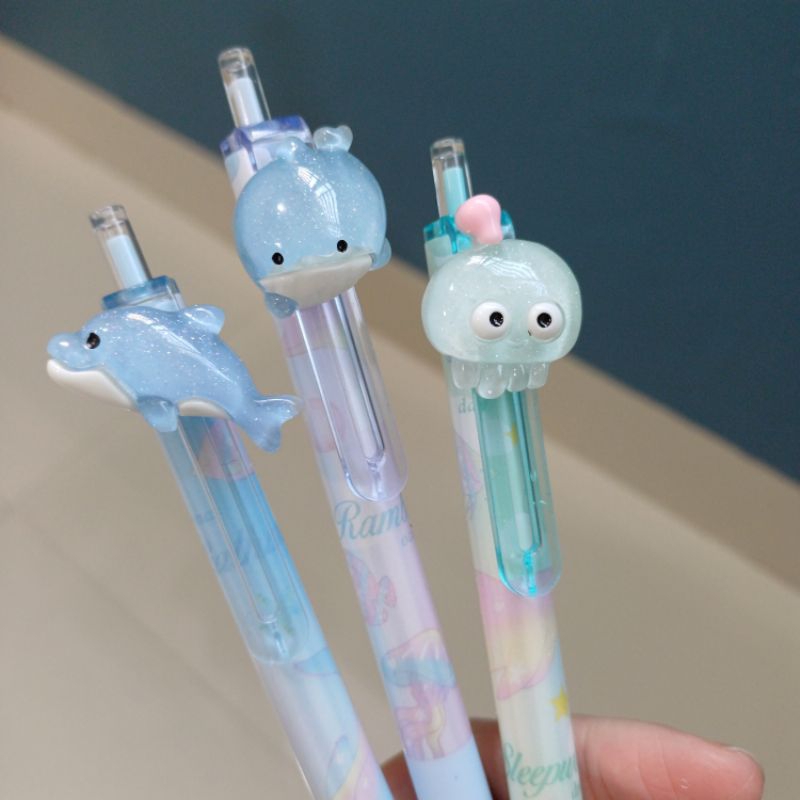 

Pulpen acrylic 5517 motif hewan laut DOLPHIN PAUS WHALE JELLY FISH