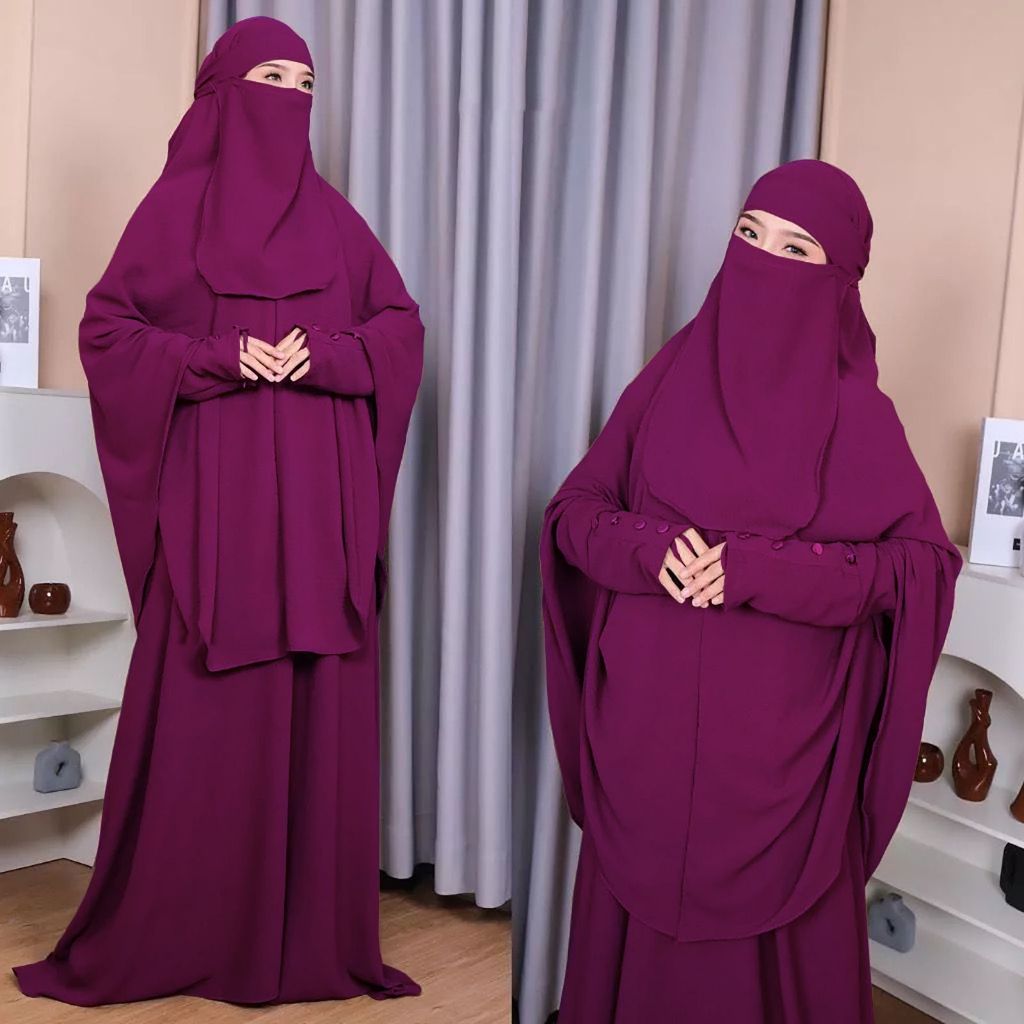 RS-id | Abaya Baju One Set Wanita Plus Cadar Syar'i