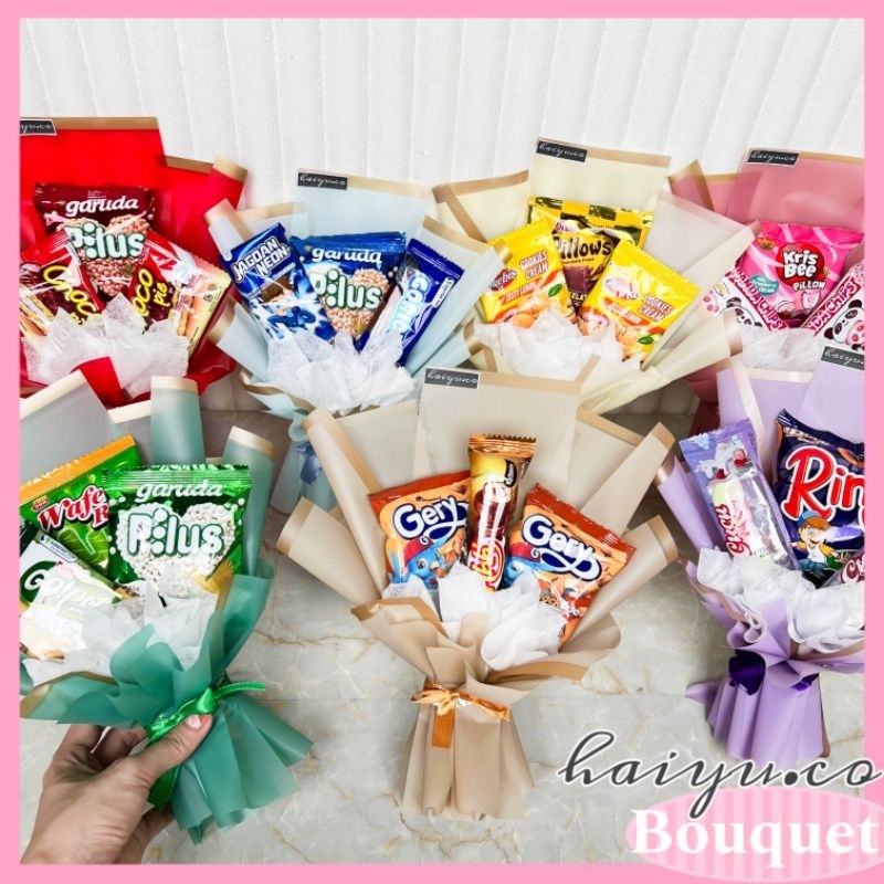 

[READY] Buket Snack isi 3 Kado Valentine Snack Bucket Hadiah Wisuda Pasangan Buket Graduation Ulang Tahun By Haiyu