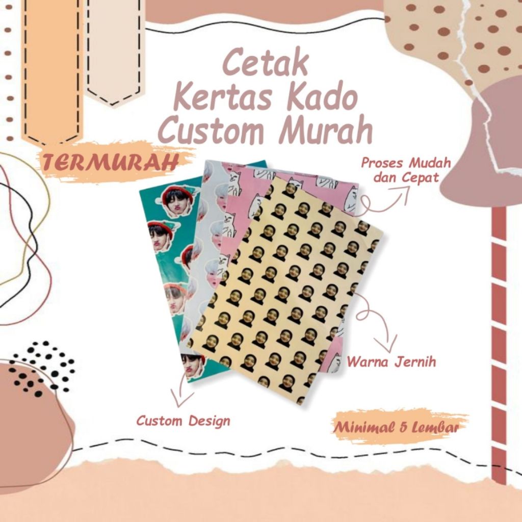 

Custom Kertas Kado Wrapping Paper Gambar Muka Suka-Suka
