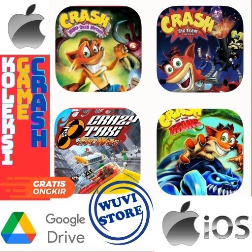 IOS Crash PPSSPP Koleksi Game | Bisa di  IOS / Android / PC Plus Emulator | Beli 3 Gratis 1