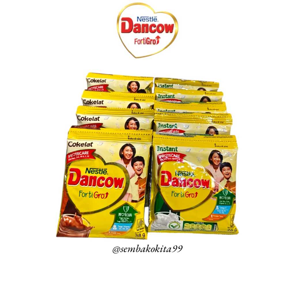 

DANCOW Fortigro Susu Bubuk Instan Sachet || 1 Renteng isi 10 pcs