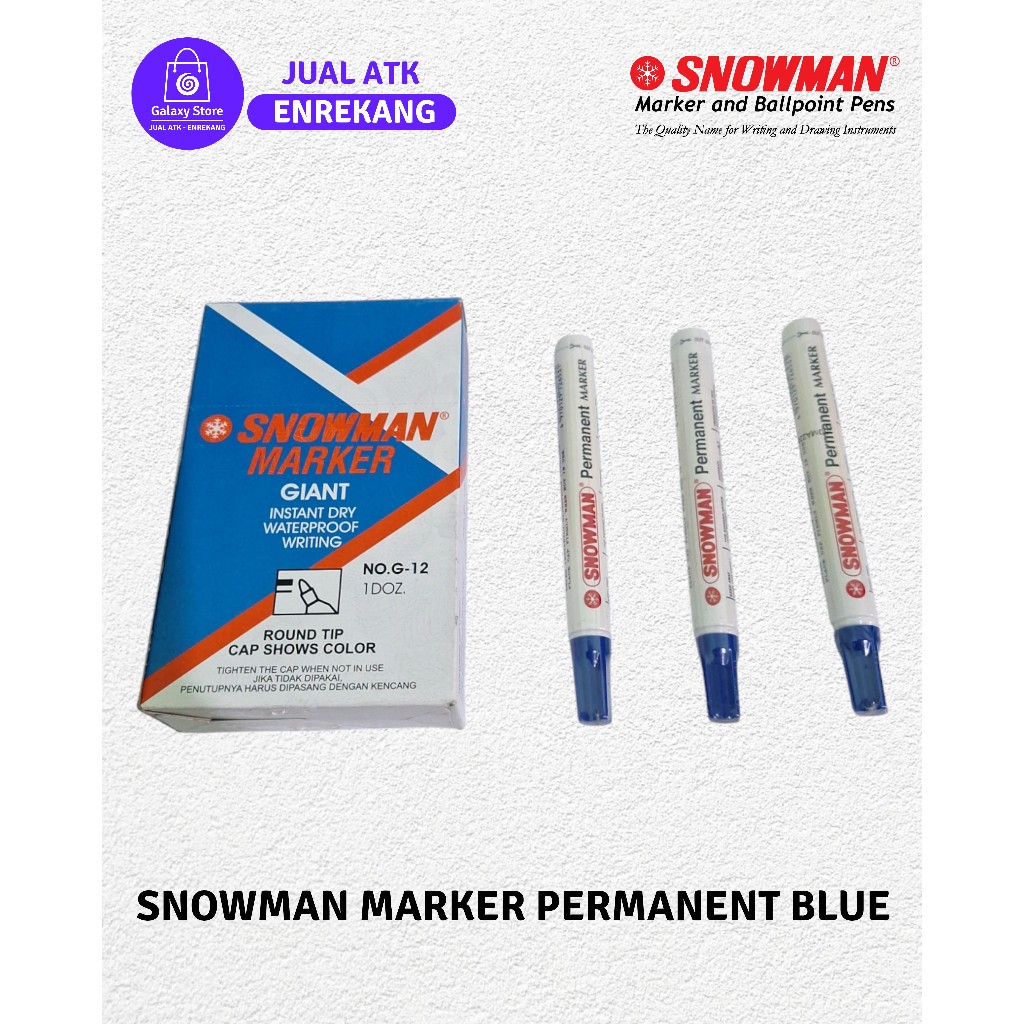 

SNOWMAN MARKER PERMANENT BLUE