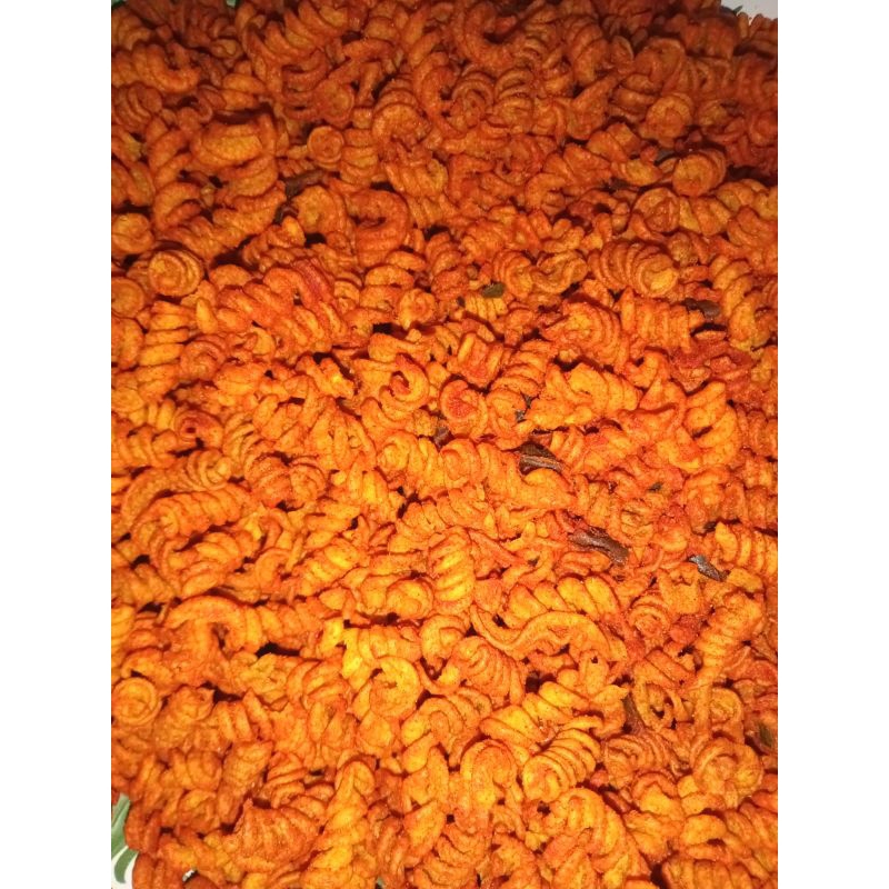 

MAKARONI SPIRAL 500gr Gurih Renyah Pedas Dari DUA PUTRI BISA COD