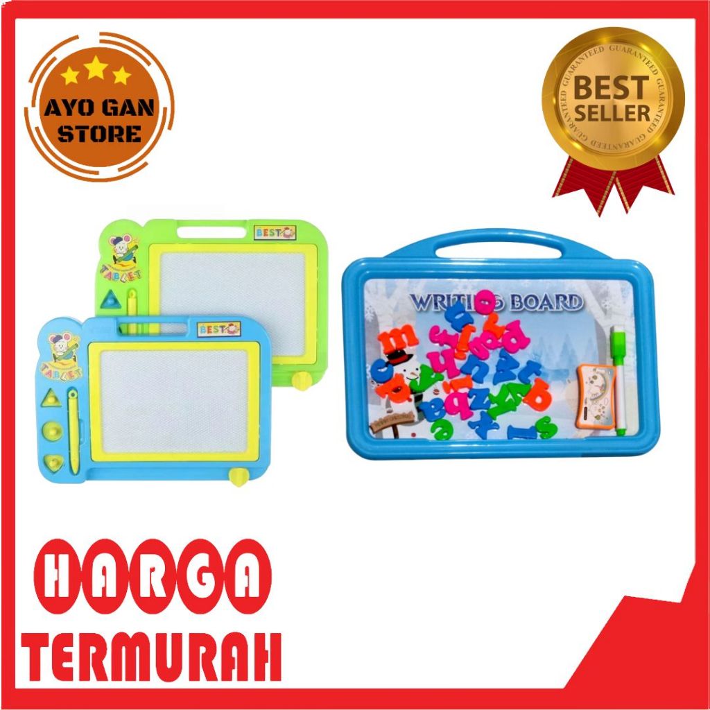 

Papan Tulis Magnetic Huruf/Abjad Spidol + Penghapus dan Magnetic Board Magic Board