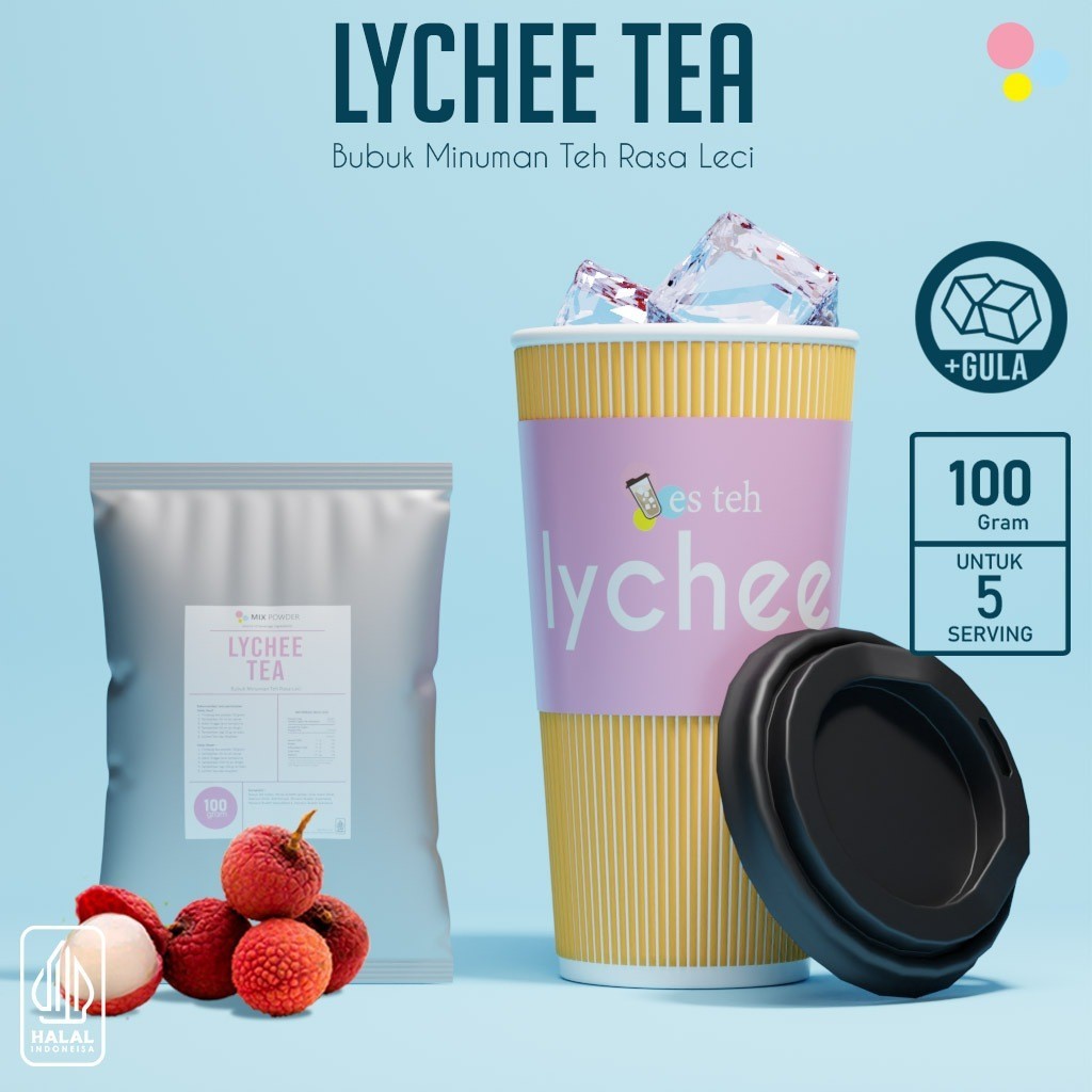 

Bubuk Minuman Rasa Lychee Tea Powder 100 Gram Minuman Bubuk Teh Leci 100 Gram