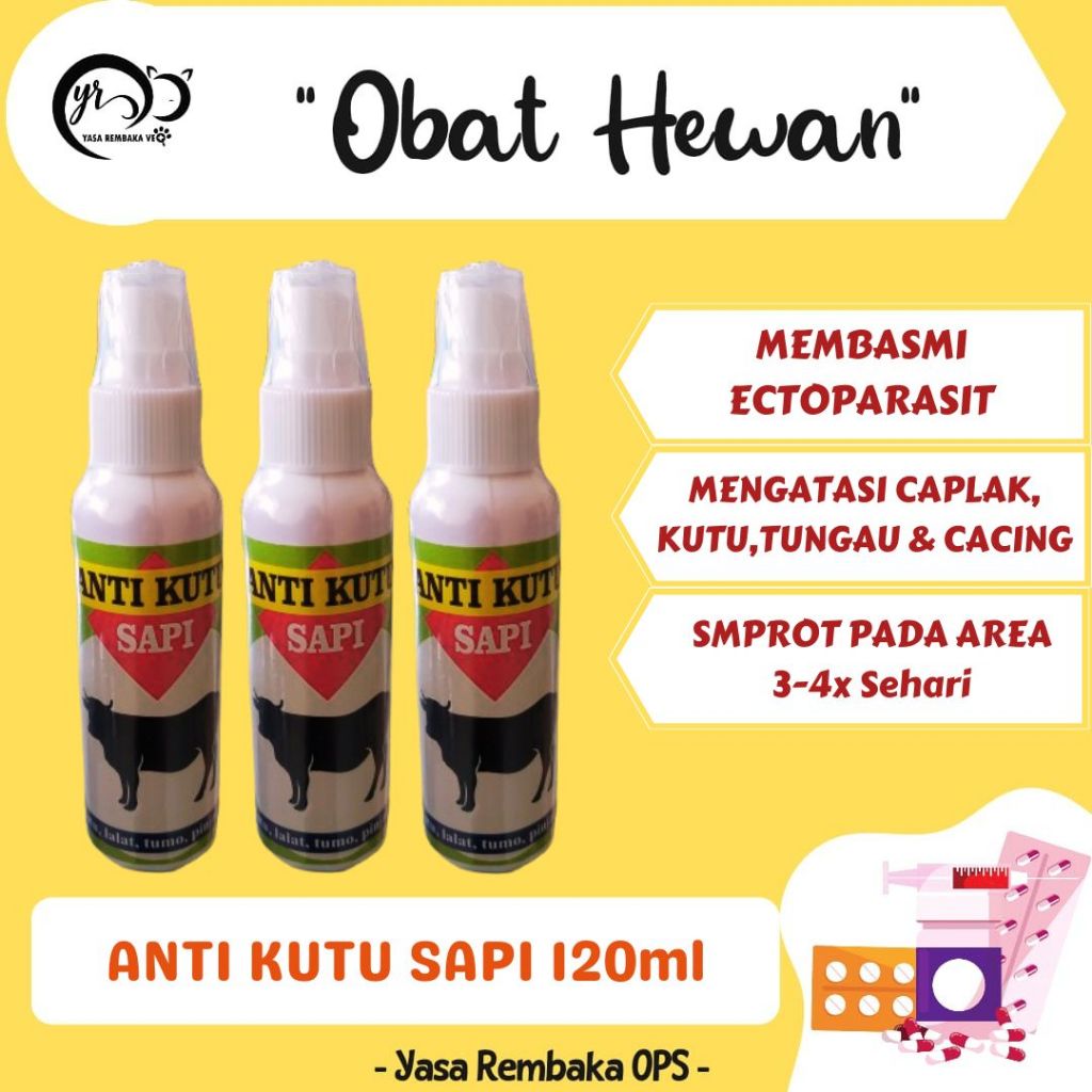 ANTI KUTU SAPI 120ml - Pembasmi Kutu Untuk Sapi & Kambing