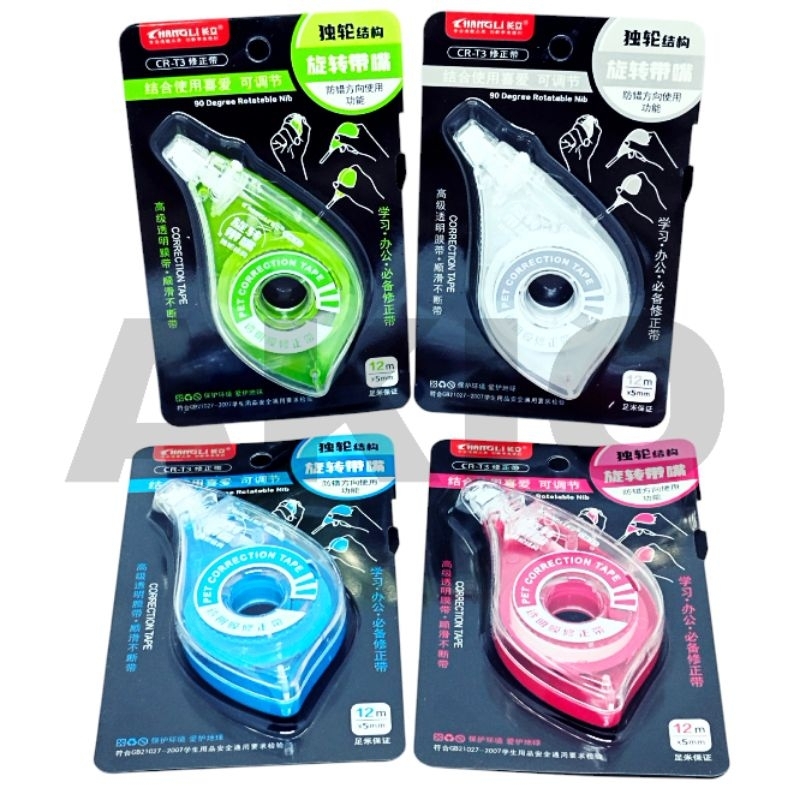 

Tip ex Kertas Roll Karakter CHANGLI CR-T3 12m Correction Tape Rotatable Aesthetic Murah