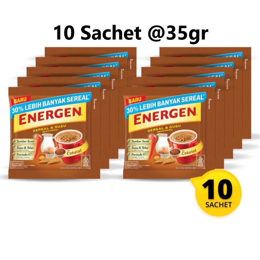 

Energen Sereal Coklat 10 Sachet Cereal & Susu Bernutrisi