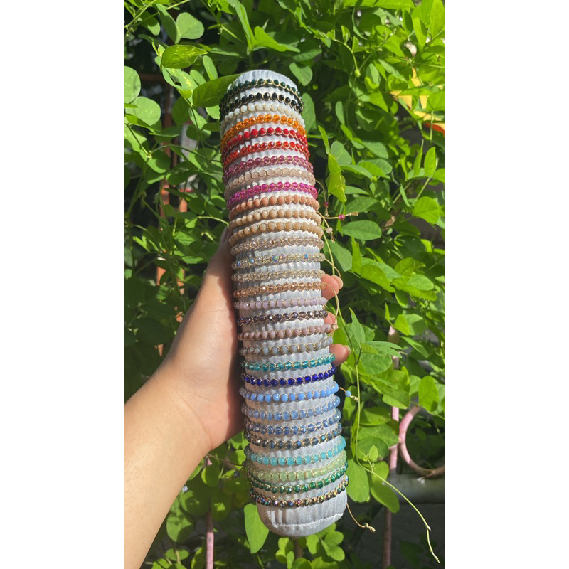 Gelang kristal || Tali emas || Gelang handmade