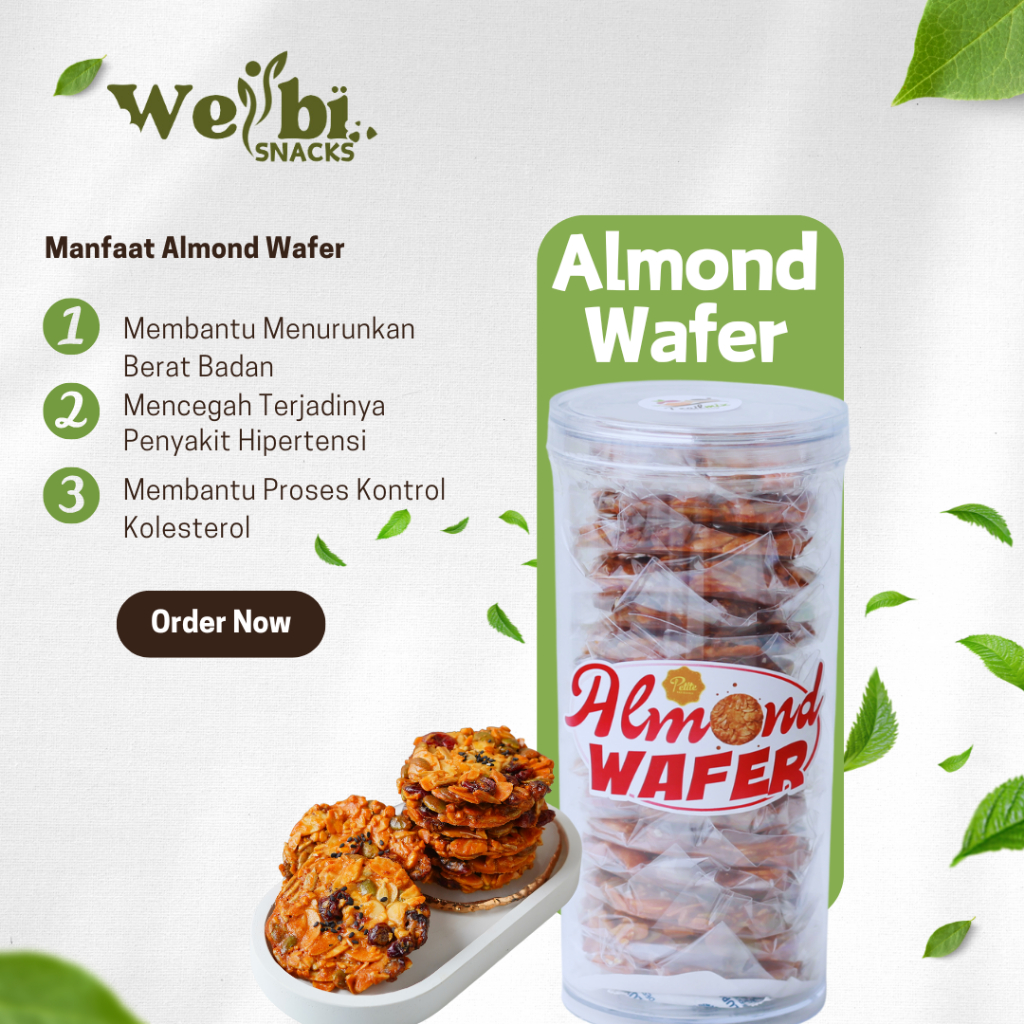 

Almond Wafer Snack Sehat Crunchy dan Halal 240Gr - Petite Patisserie