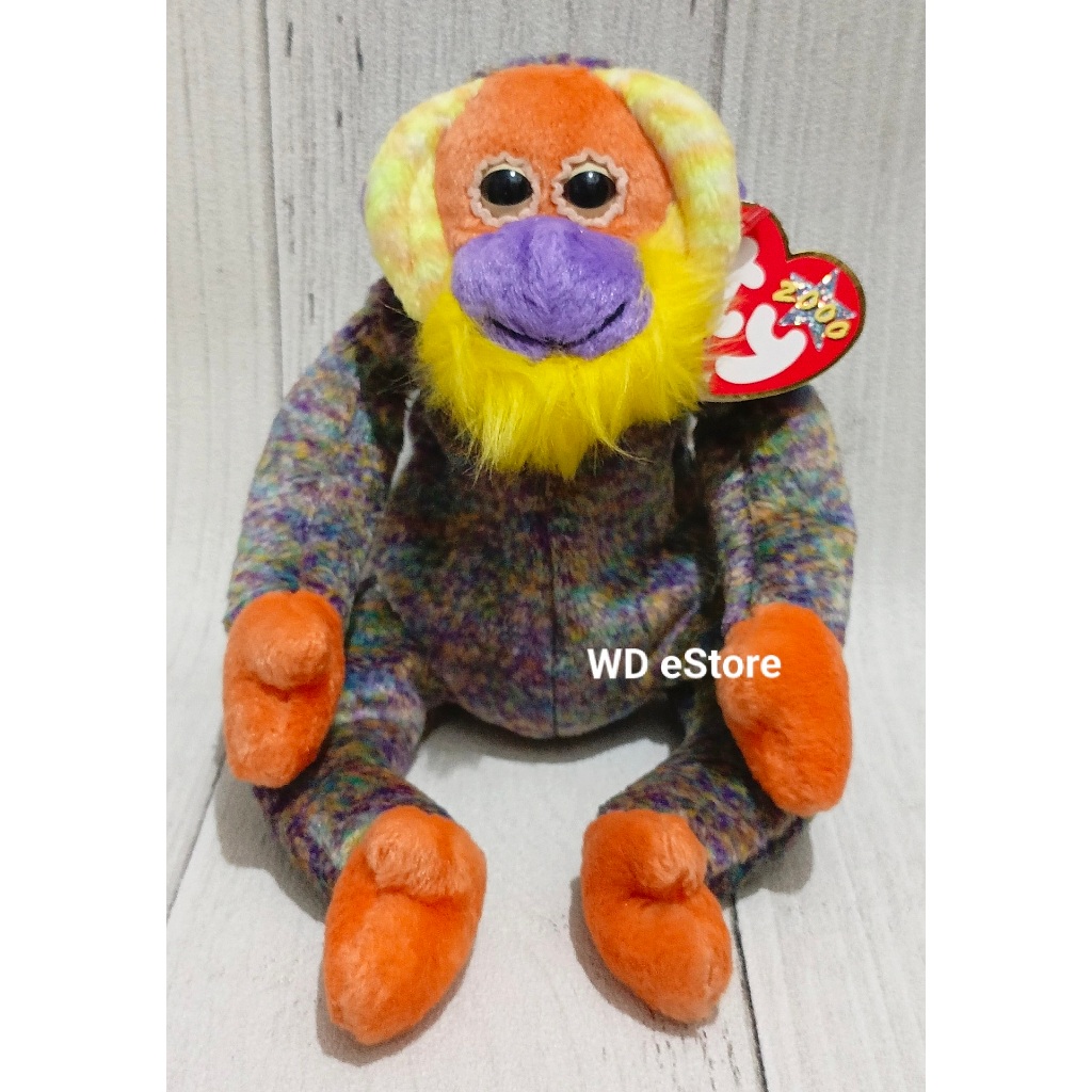 Boneka Monyet TY 2000 Millennium Series, Bananas