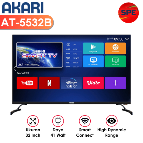 LED TV AKARI 32 INCH AT-5532B / AT5532B GARANSI RESMI (MEDAN)