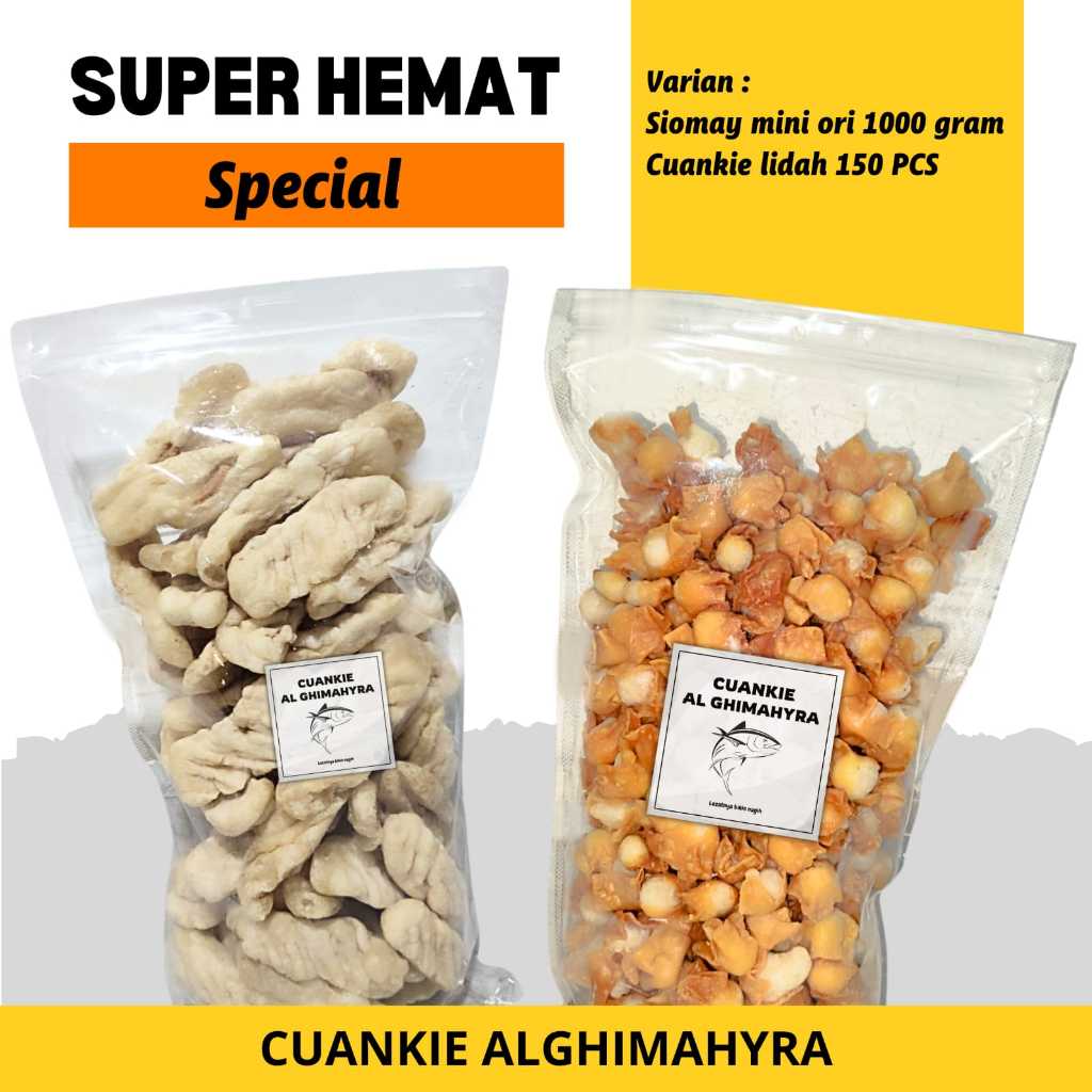 

CUANKI SUPER HEMAT dapat banyak Cuanki Lidah 150 Pcs + Batagor Mini Original 1Kg