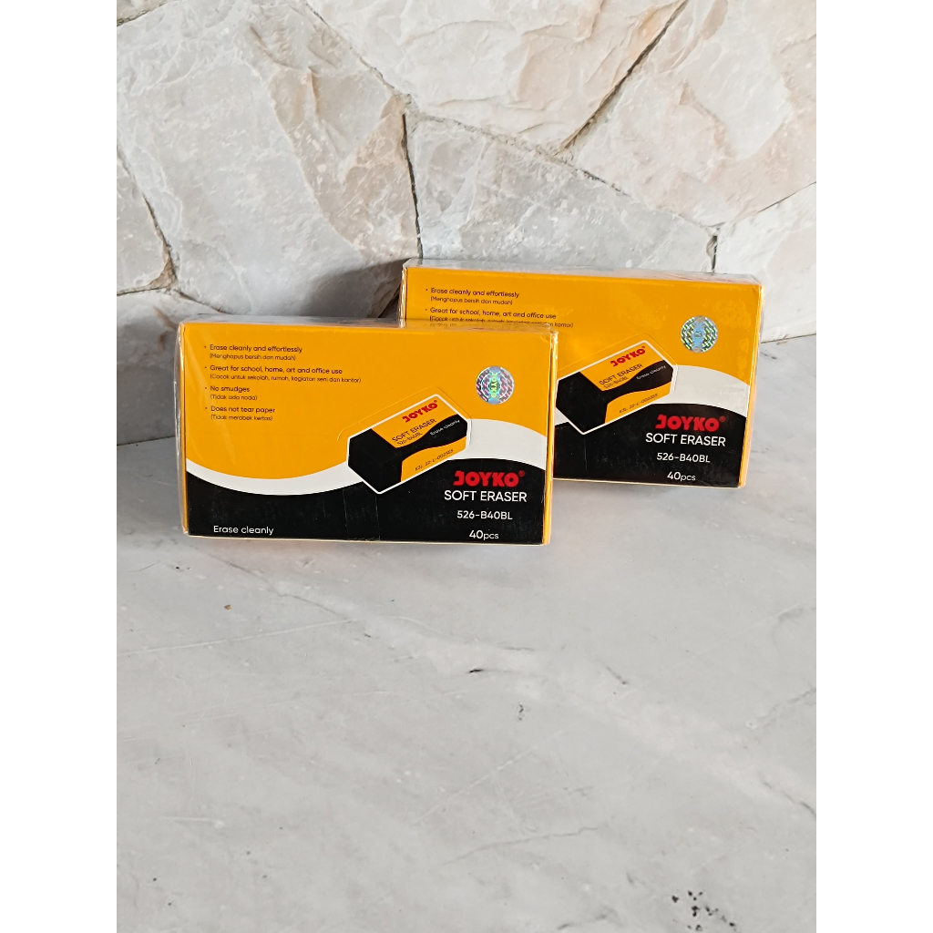 

SATU PACK ( 40 BIJI ) Penghapus Kecil Hitam Joyko