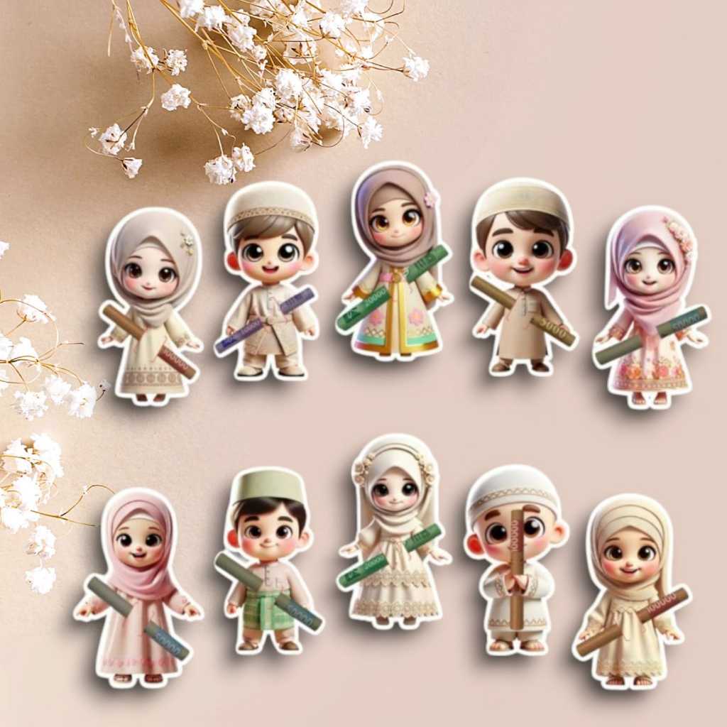 

Amplop 3D Karakter muslim lucu imut gemoy - Cocok untuk Uang Lebaran & Hadiah