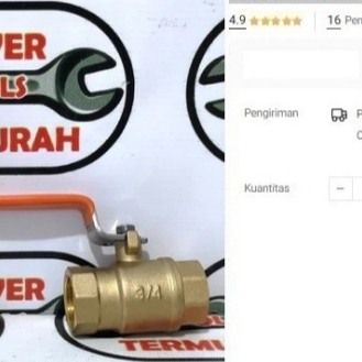 

Ball Valve ONDA 3/4" Kuningan Brass Stop Kran Gate Valve Gagang Handle