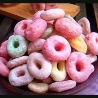 

donat gabus 100gr donat pong donat pelangi ladu donat warna