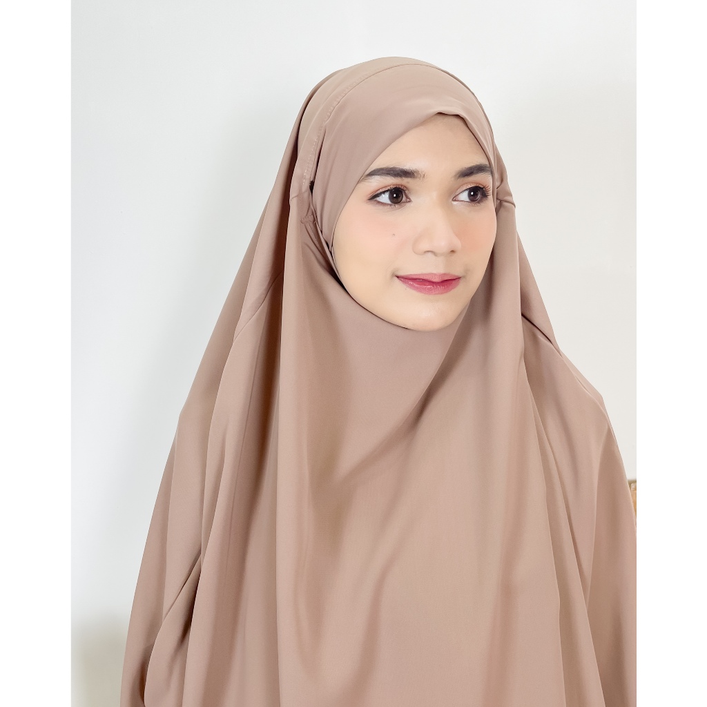 French Khimar Karet / Khimar Jumbo Karet Kain Woolpeach Lux / French Khimar Jumbo / Khimar Syari / K