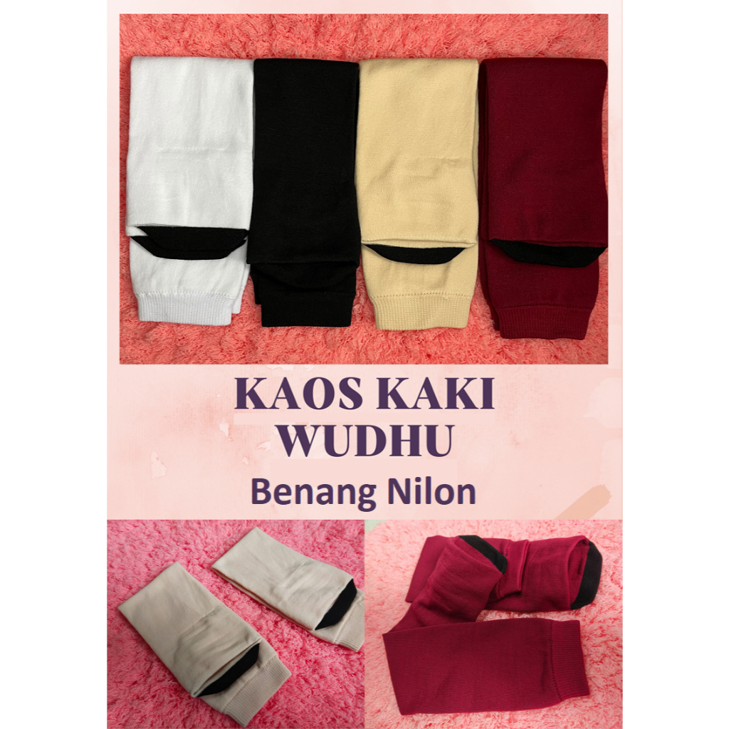 Kaos Kaki Wudhu Dewasa Benang Nylon Tebal dan Lembut Panjang 35Cm / Kaus Kaki wudhu / Kaus kaki musl