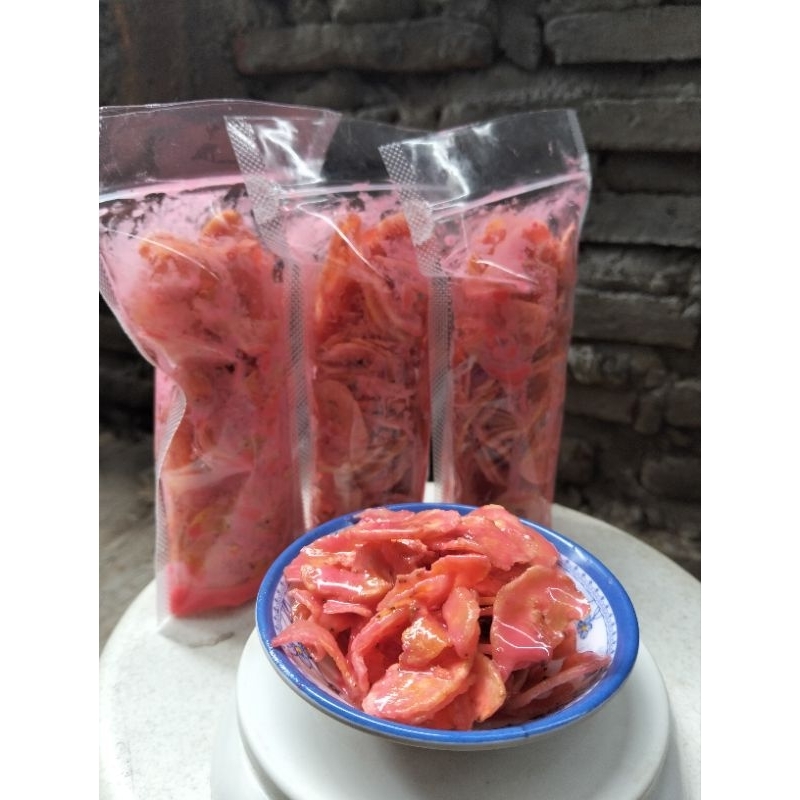 

Kripis Pisang Lumer varian rasa Strowberry