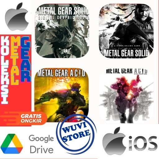 IOS Metal Gear PPSSPP Koleksi Game | Bisa di  IOS / Android / PC Plus Emulator | Beli 3 Gratis 1