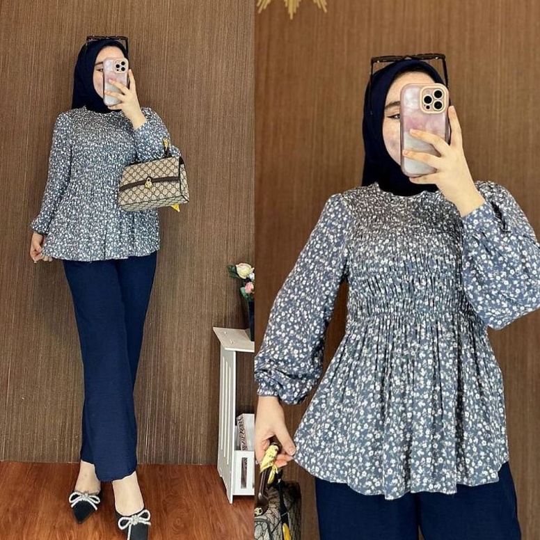 Ready Now one set ootd wanita korean style terbaru setelan celana Panjang baju busui santai wanita k
