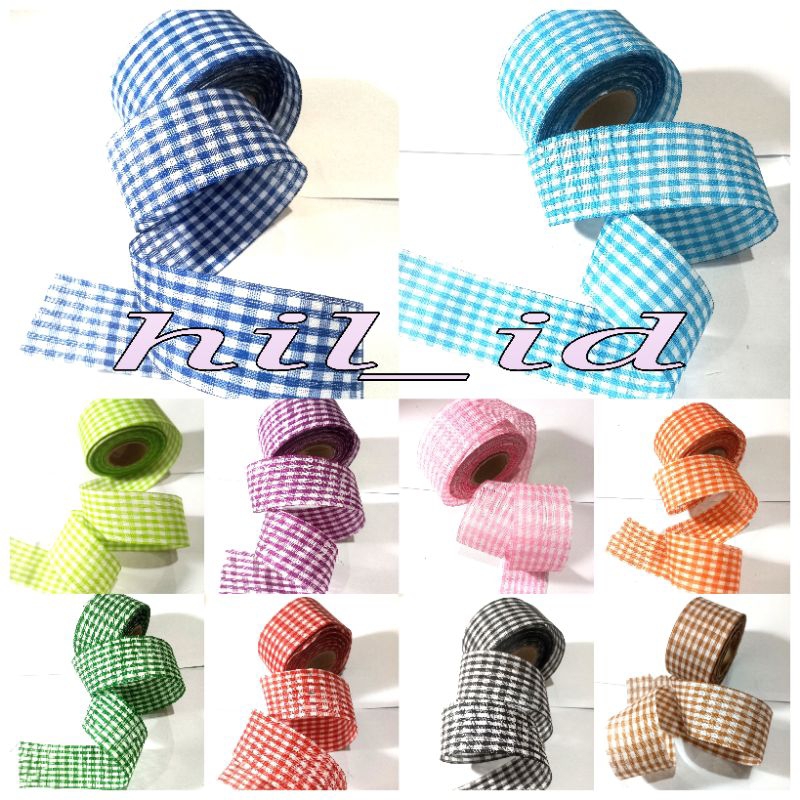 

Pita Kain Motif Kotak Kotak 1.5" 15yard