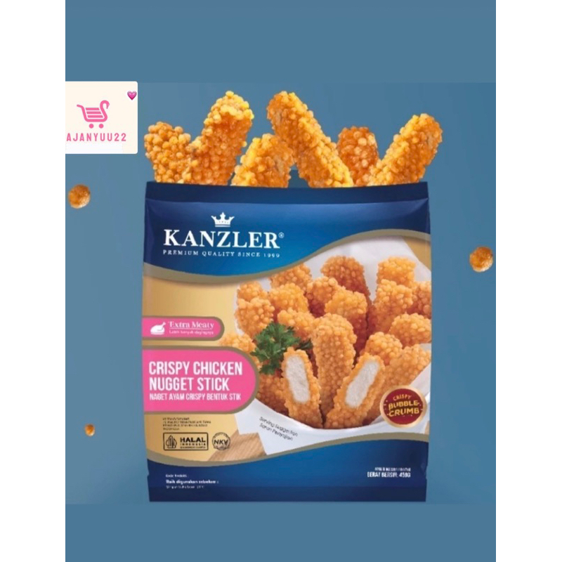 

KAZLER CRISPY CHICKEN NUGGET STICK 450GRAM / NUGGET KAZLER STICK