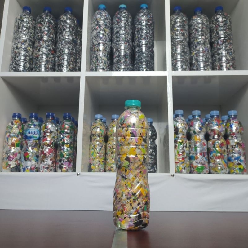 Ecobrick Botol Cheers 600ml 250gram Plastik Kresek Bersih