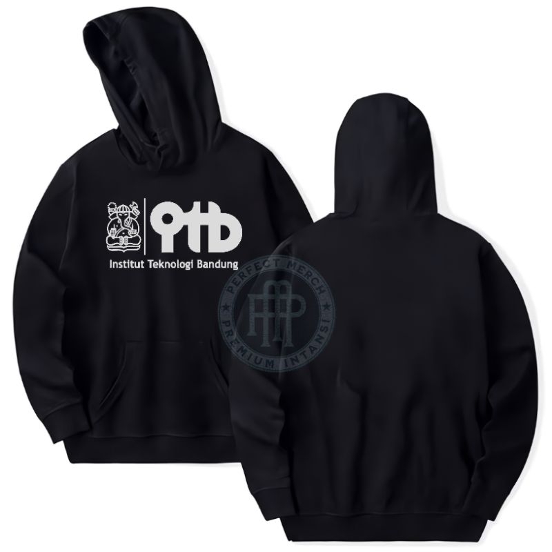 Jaket Hoodie ITB Institut Teknologi Bandung 1920 Hitam Cotton Fleece