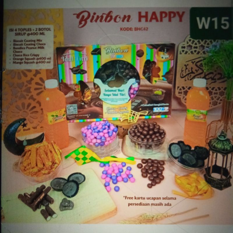 

PROMO paket kue lebaran bingkisan binbon happy 4+2 w15