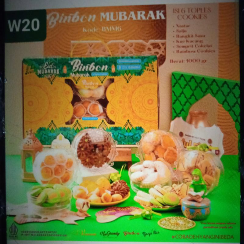 

PROMO paket kue lebaran bingkisan binbon Mubarak w20