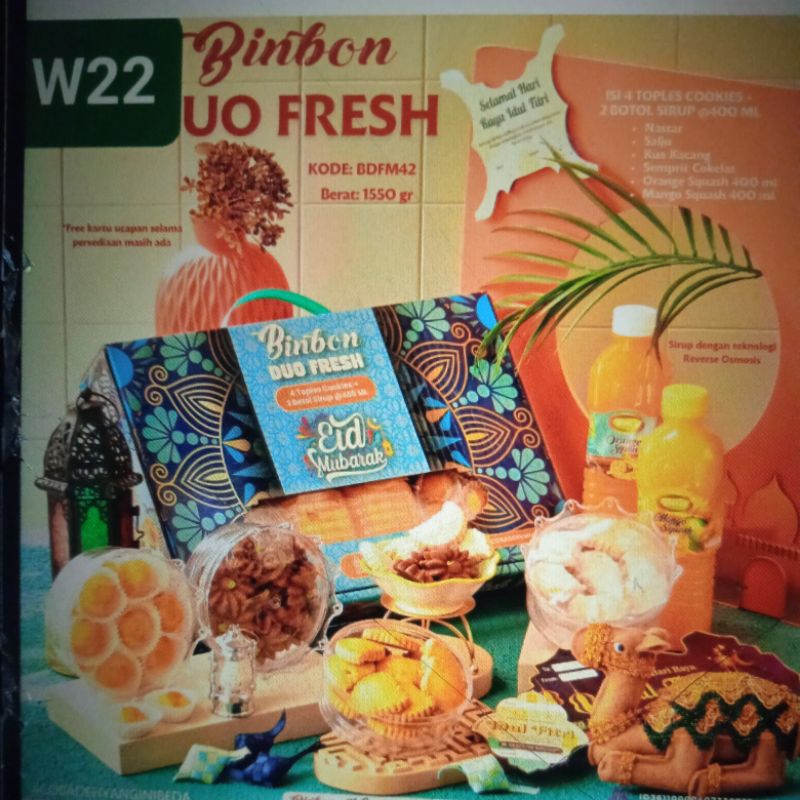 

PROMO paket kue lebaran bingkisan binbon duit fresh 4+2 w22