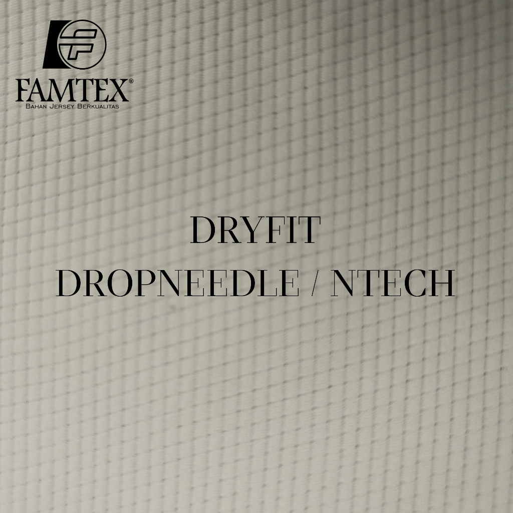 Bahan Kain Drifit Dropneedle / Ntech  Putih  Premium Jersey Dryfit Polyester