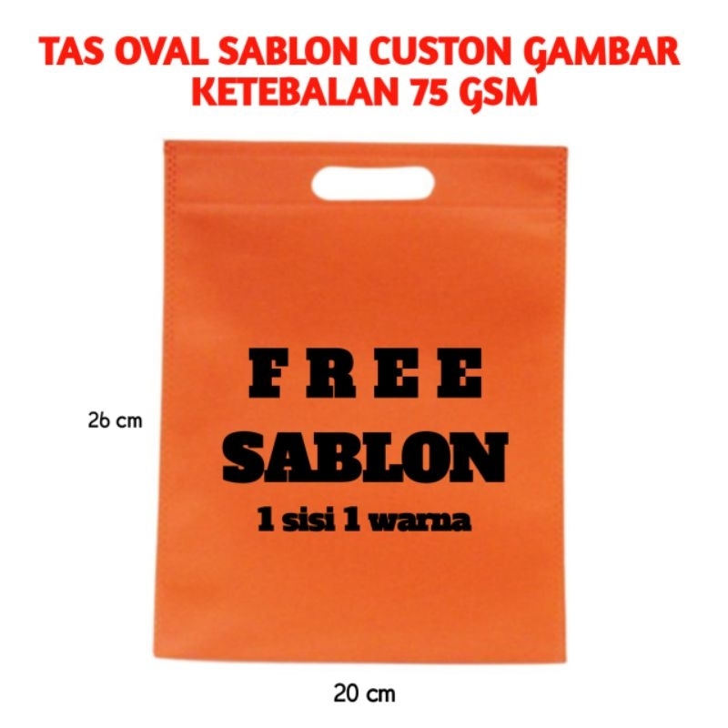 

Tas sablon custon model oval kecil ukuran 20×26 tanpa lipatan samping