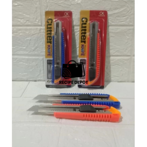 

Kater Cutter Pisau Pisao Ukir Alat Pemotong Kertas Lakban Kardus Serbaguna Mini Knife Pemes Lipat Portable