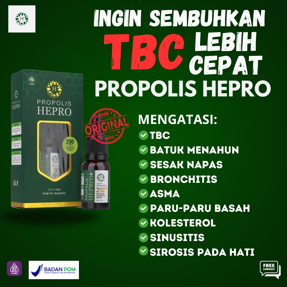 

Propolis Hepro Solusi Sangat Ampuh Atasi Batuk Menahun Asma dan TBC 10ml