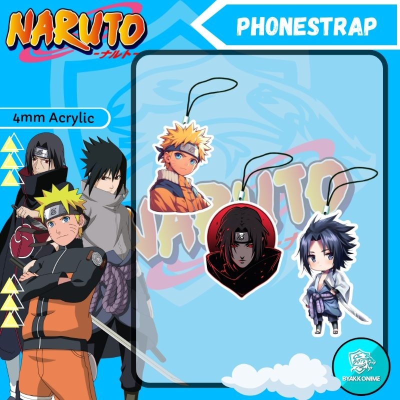 PHONE STRAP HP ANIME - Naruto PhoneStrap Acrylic | Naruto, Sasuke, Itachi