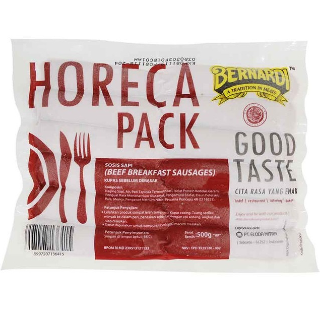 

BERNARDI SOSIS HORECA PACK BREAKFAST 500GR