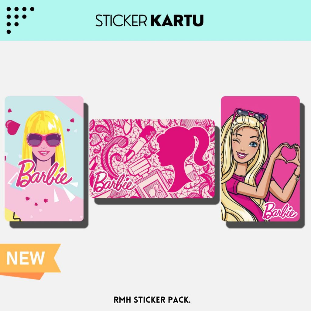 

Sticker Kartu ATM | Flazz | E-M0ney / Skin Card / Garskin Kartu || Tema Barbie
