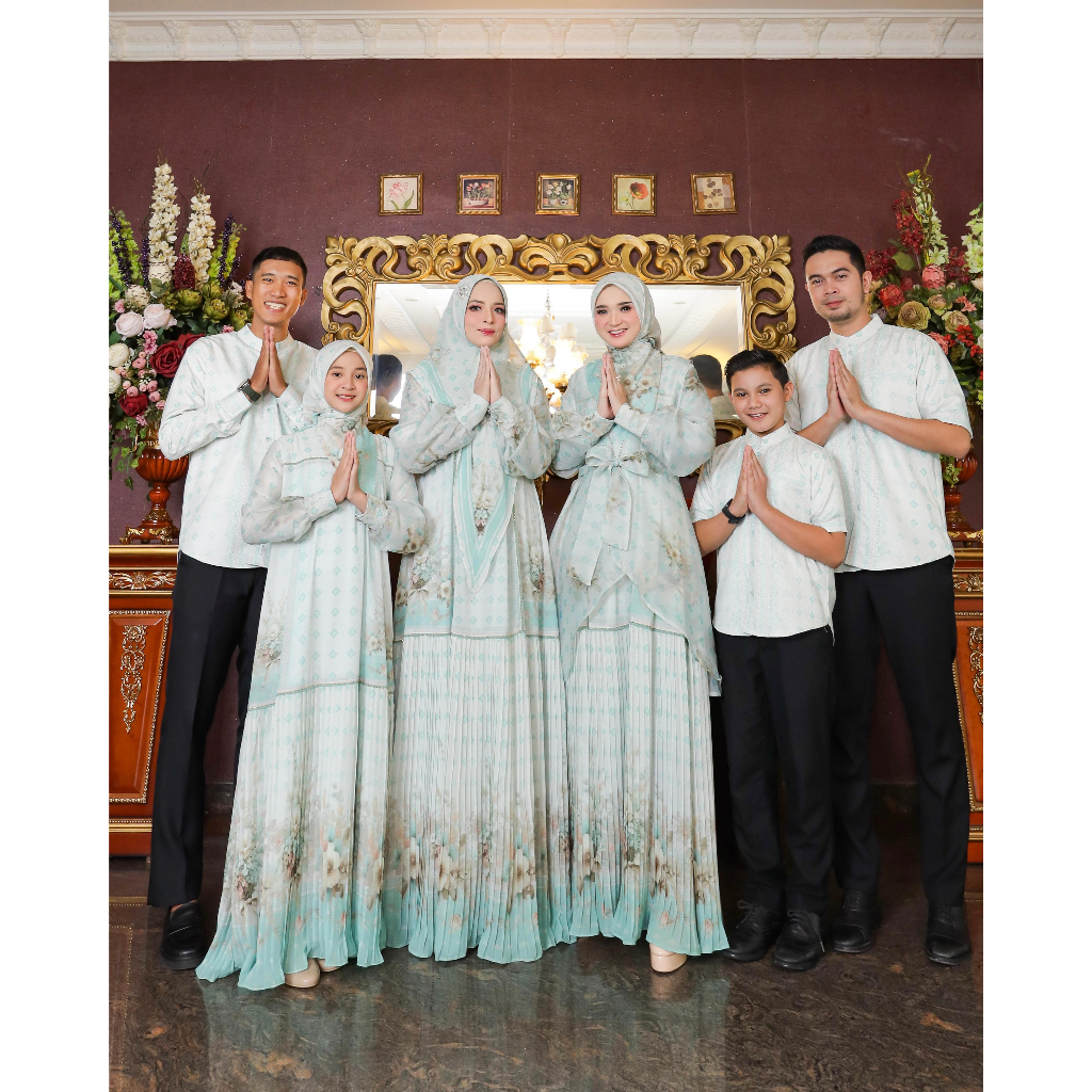 HALWA RAYA BY ALYA SYARI GAMIS SET SERIMBIT TERBARU GAMIS KELUARGA MEWAH