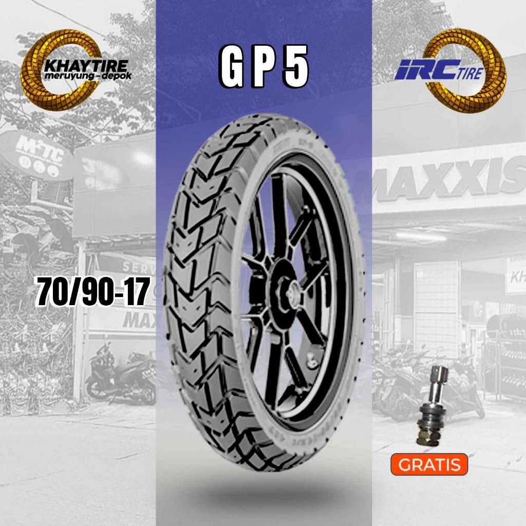 Ban Motor Bebek IRC GP5 70/90 Ring 17 Tubeless