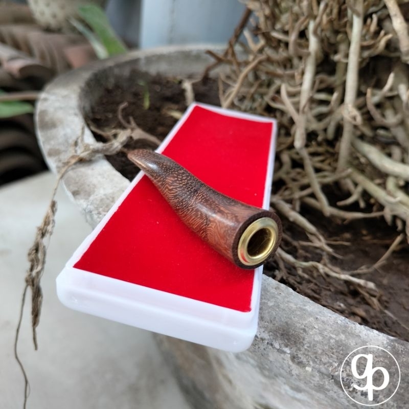 Pipa once / once cangklong / pipa rokok / padutan kayu kelor emas