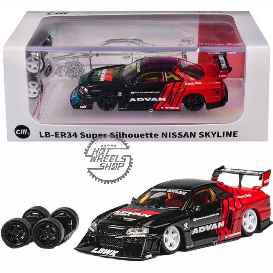 CM MODEL NISSAN LBWK ER34 ADVAN
