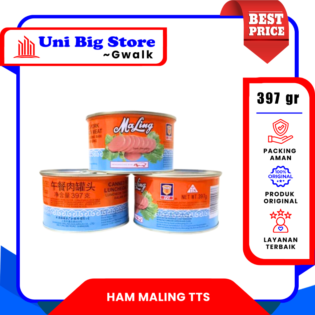 

HAM MALING TTS UJANRUK BABI PORK KALENG - 397 gr